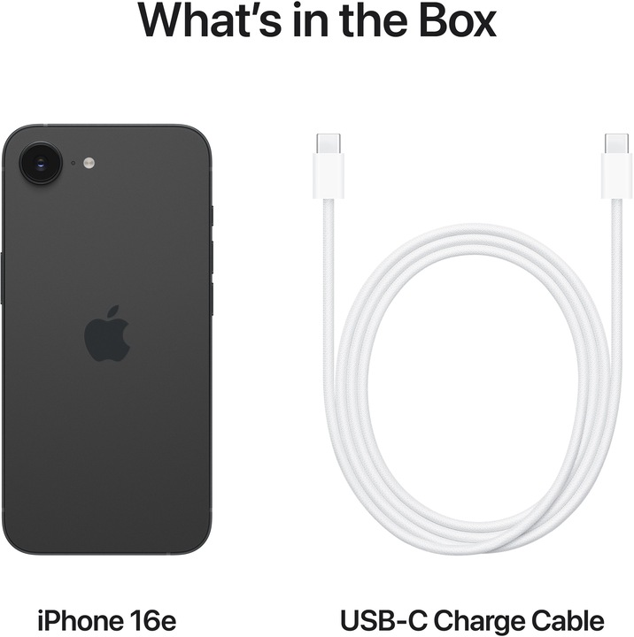 Produktbild Apple iPhone 16e (256 GB, Black, 6.10", Dual SIM, 48 Mpx, 5G)