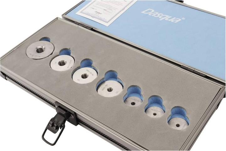 Produktbild Dasqua 6311-3203 7-teiliges Gewindelehren-Set, No-Go-Ringlehre