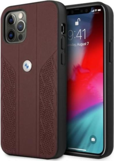 Produktbild BMW Etui BMHCP12MRSPPR iPhone 12/12 Pro 6,1" czerwony/red hardcase Leather Curve Perforate (Apple iPhone 12)
