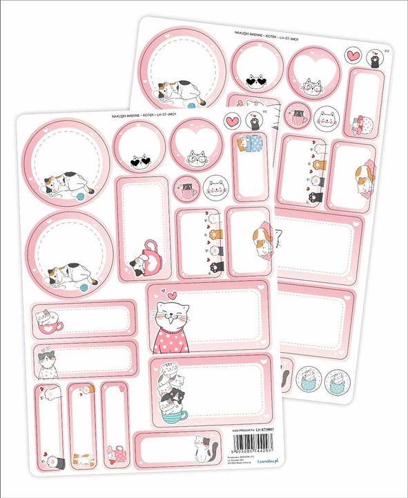 Immagine prodotto LearnHow Namensaufkleber - Katzen 44 Stk