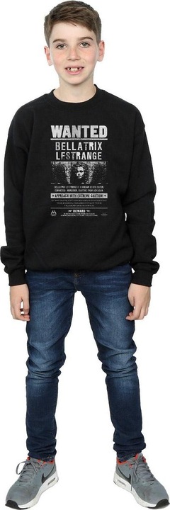 Actual product image Boys Bellatrix Lestrange Wanted Sweatshirt (116)