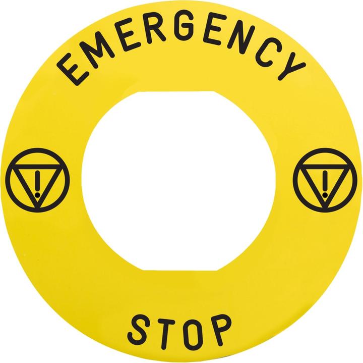 Actual product image Schneider Electric Label Ř60 for emergency stop button, with ZBY9330M