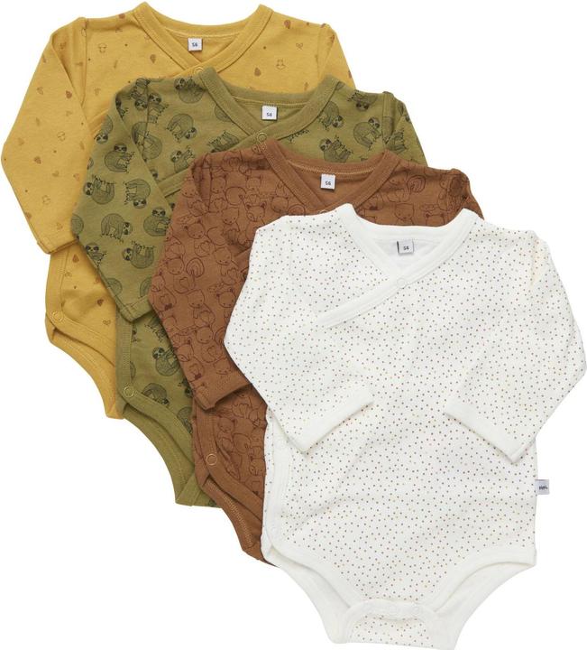 Pippi Wickel-Langarm-Body 4er-Set Tinsel Gr. 56 (56)