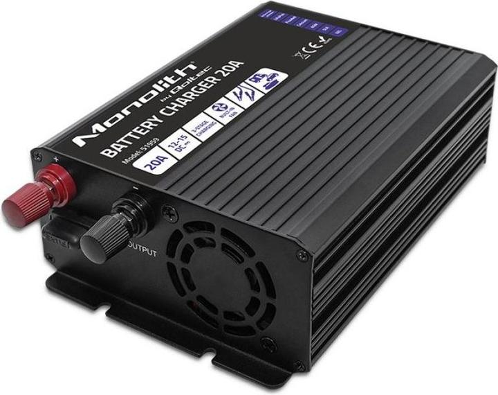 Image du produit Qoltec Inteligentna ładowarka Monolith do akumulatorów LiFePO4 AGM GEL SLA | 20A | 12V (12V, 20 A)