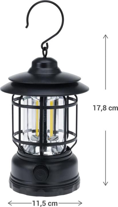 Actual product image Koopman Camping Lamp Usb Rechargeable Black