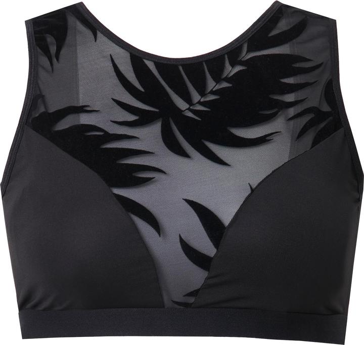 Produktbild Ulla Popken Bustier, Wild Leaves, Samtdruck, ohne Bügel (42 A, 44 A)