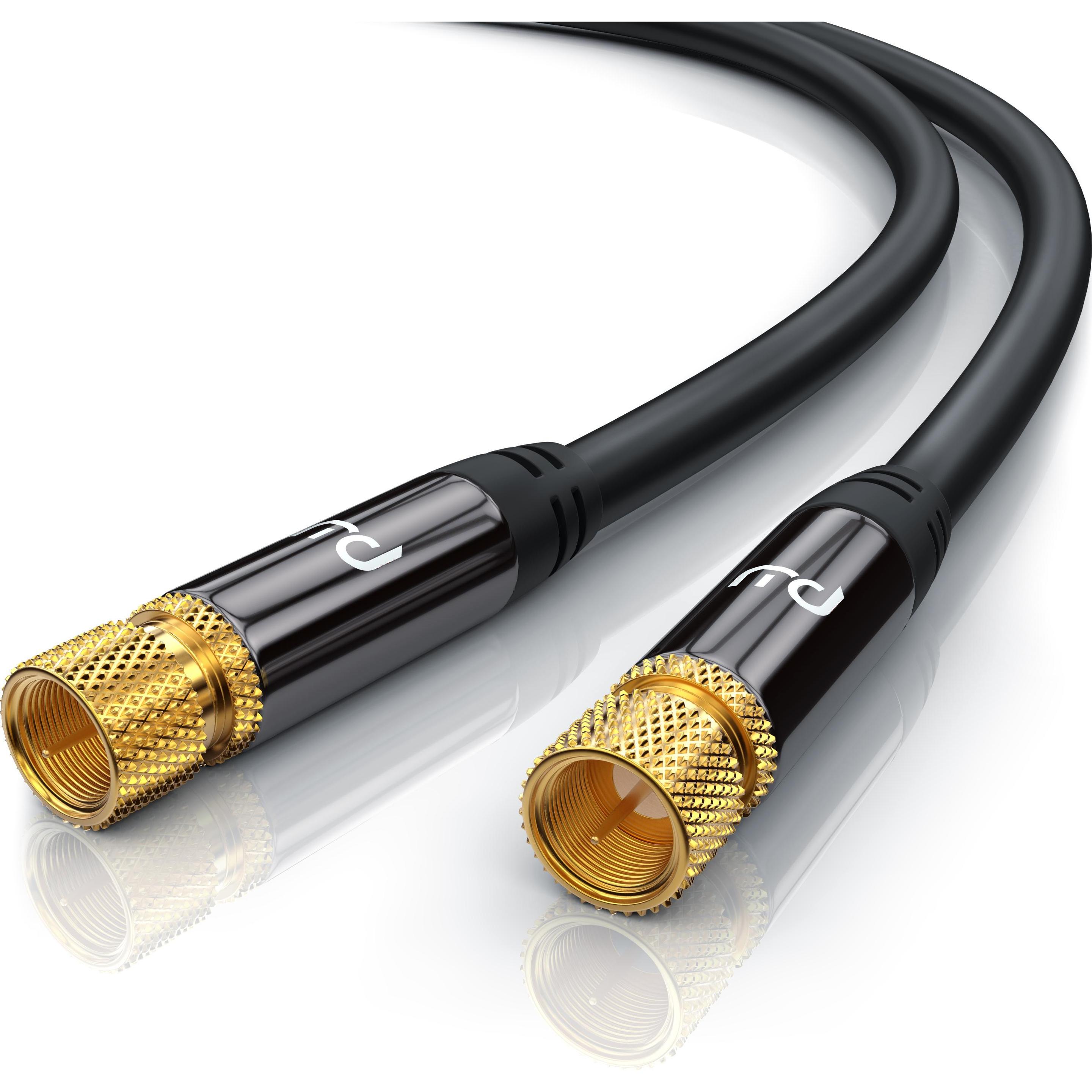 Primewire SAT Kabel HDTV - Premium SAT Koaxialkabel - TV HDTV Radio DVB-T DVB-C DVB-S DVB-S2, 4 Fach Schirmung (135 dB, ...