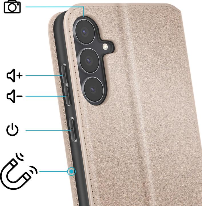 Actual product image Avizar Etui Galaxy S25 FE Wallet magnetisch Video-Stand (Samsung Galaxy S25 FE)