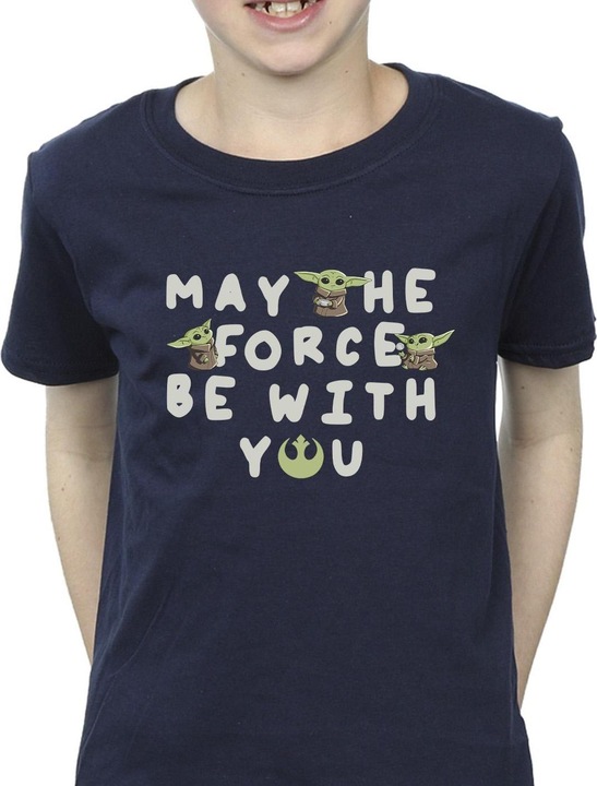 Immagine prodotto Star Wars The Mandalorian Grogu May The Force Be With You Maglietta Ragazzi (152, 158)
