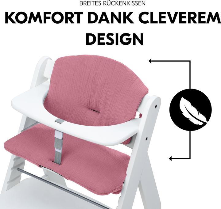 Actual product image Hauck Alpha+ Highchair Pad Berry