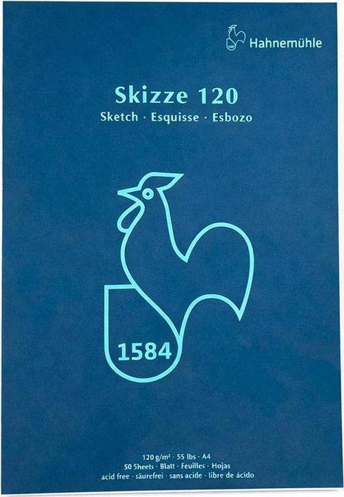 Actual product image Hahnemühle Drawing pad dark blue envelope (A4, Plain)