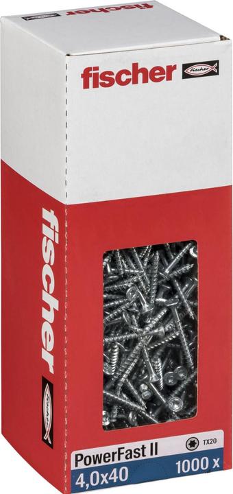 Produktbild Fischer PowerFast II 4,0x40 SK TX TG blvz 1000 (1000 Schrauben pro Stück)