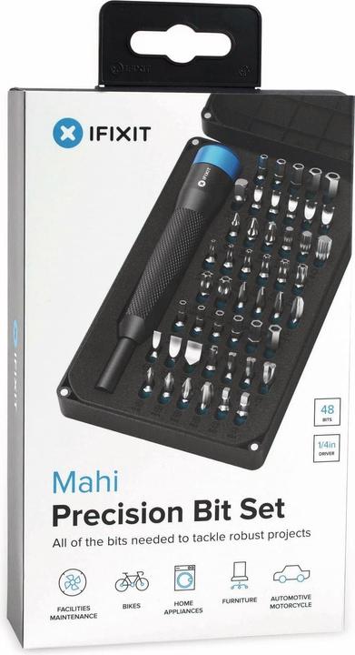 Produktbild iFixit Mahi Precision Bit Set (2, 3, 4, 5, 6, 7, 3/16, TR35, T TR 27, T TR 15, 5/32, T TR 25, 7/32, T TR 30, T TR 20, PH1, PH2, PZ2, PH0, 1/8, PH 3 ∙ PZ 1, PZ 3 ∙ 4, TR40 ∙ 1/4, 9/64 ∙ 4, 3 ∙ 1, 8 mm ∙ 2, 8 mm ∙ TR10)