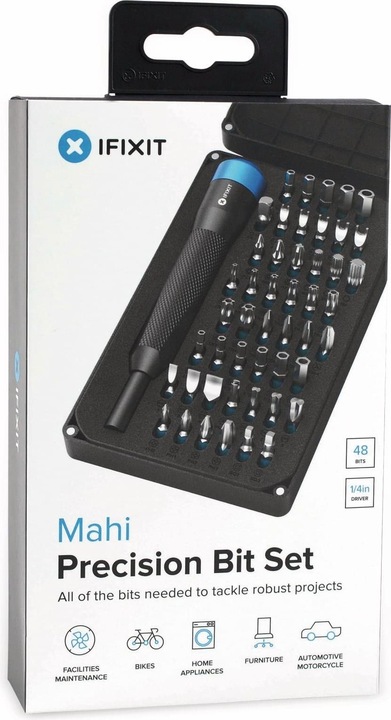 Actual product image iFixit Mahi Precision Bit Set (2, 3, 4, 5, 6, 7, 3/16, TR35, T TR 27, T TR 15, 5/32, T TR 25, 7/32, T TR 30, T TR 20, PH1, PH2, PZ2, PH0, 1/8, PH 3 ∙ PZ 1, PZ 3 ∙ 4, TR40 ∙ 1/4, 9/64 ∙ 4, 3 ∙ 1, 8 mm ∙ 2, 8 mm ∙ TR10)