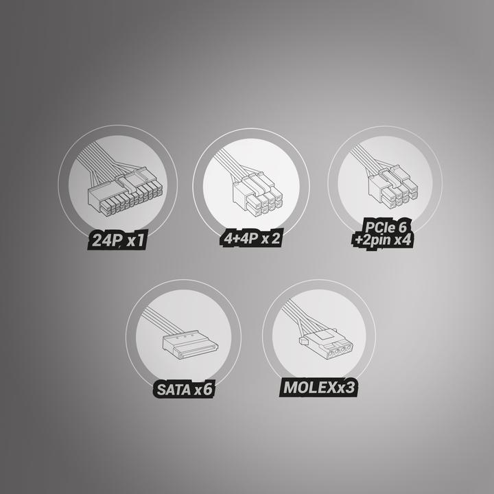 Produktbild Tacens Alimentation ATX Radix VII AG M - 800W (Noir) (800 W)