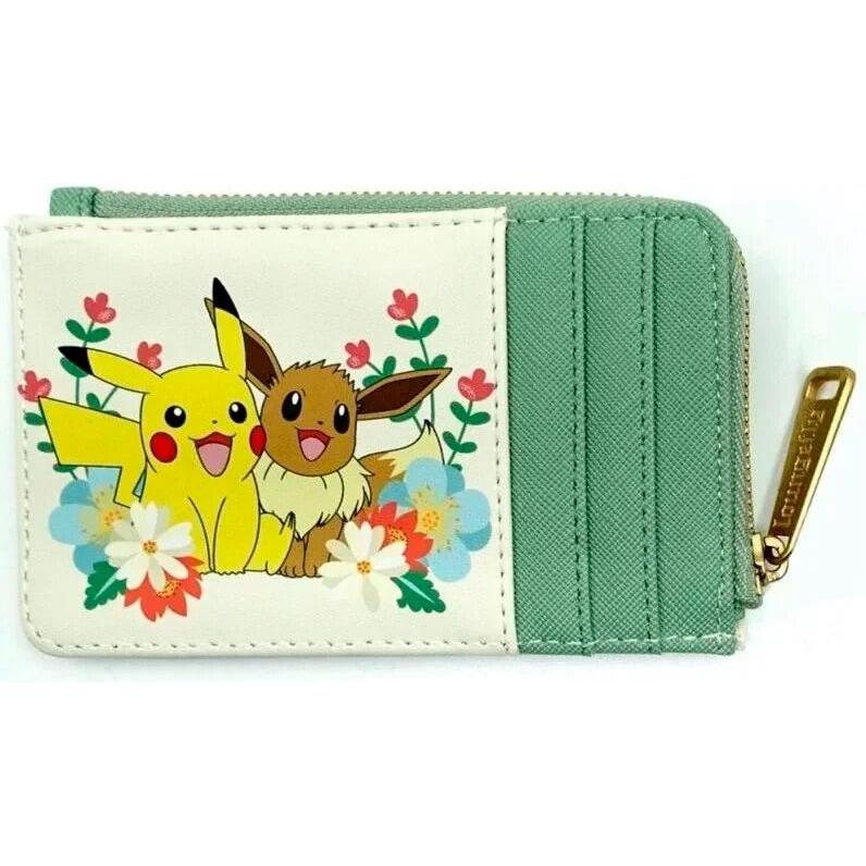 Loungefly, Portemonnaie, Pikachu & Eevee Floral card holder