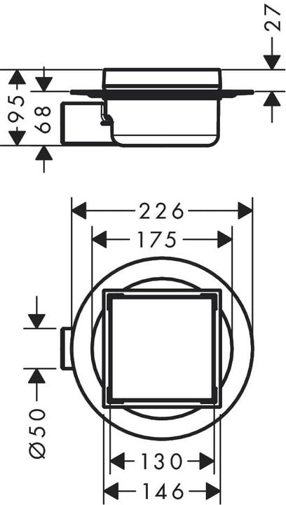 Image du produit hansgrohe 56112800 RainDrain Spot Écoulement ponctuel (150 mm)