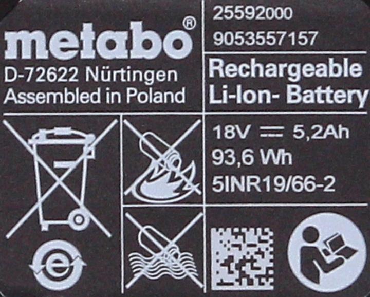 Produktbild Metabo Akkupack (18 V)
