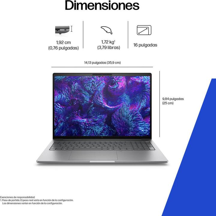 Produktbild HP ZBook 8 G1i 16 inch Mobile Workstation PC Wolf Pro Security Edition - Data Science (16", 1000 GB, 64 GB, Nummernblock)