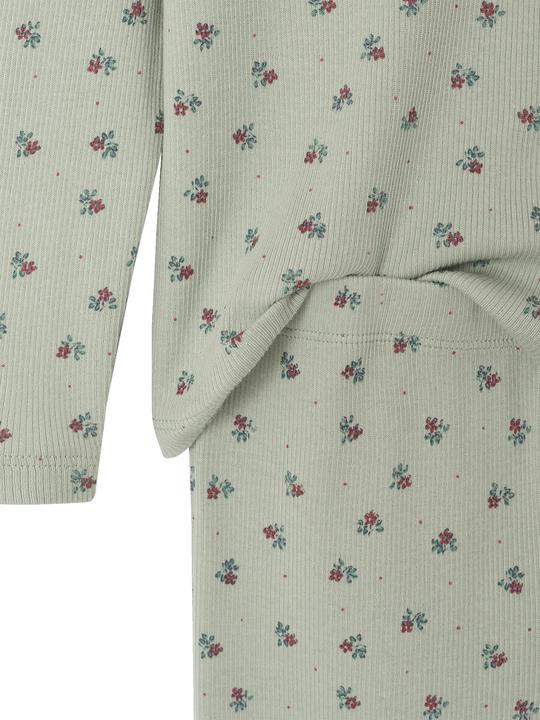 Immagine prodotto Vertbaudet Gerippter Mädchen Schlafanzug mit Blumenmuster (110)