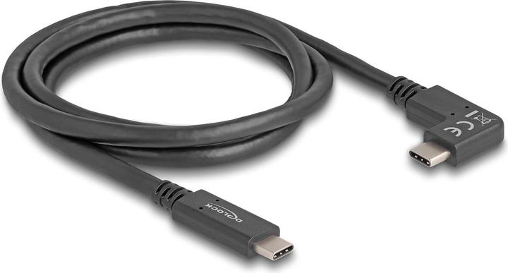 Image du produit Delock Câble USB 10 Gbps USB Type-C™ mâle vers Type-C™ mâle coudé gauche / droite 1 m 4K PD 60 W avec (1 m, USB 3.1, 60 W)