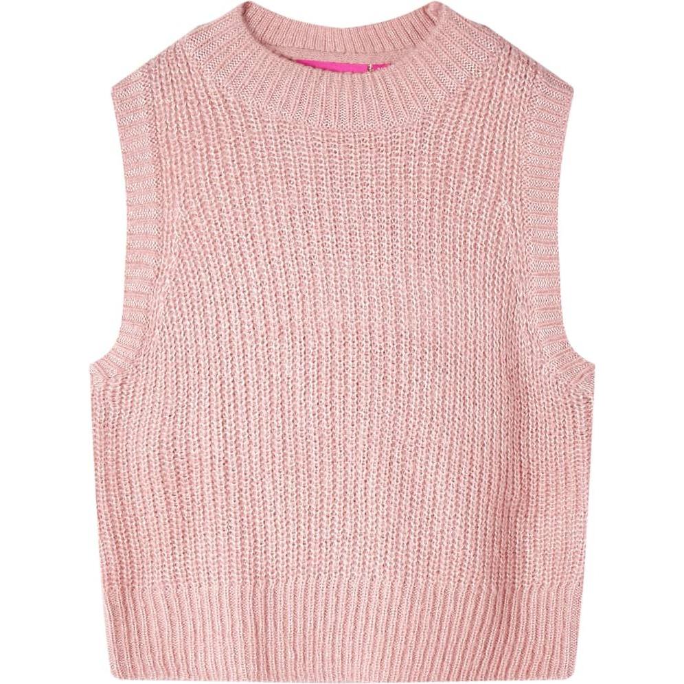 VidaXL, Jungen, Weste, Kinder-Pulloverweste Gestrickt Hellrosa 92,Material: 67, Rosa, (92)