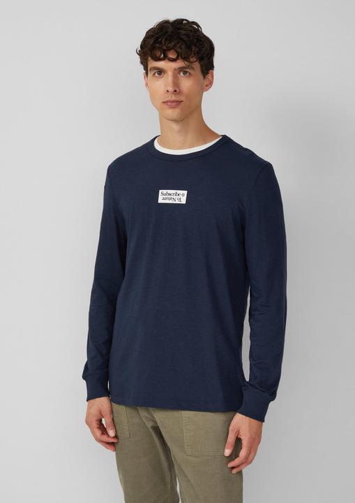 Produktbild s.Oliver T-Shirt Longsleeve mit Flammgarnstruktur und Frontprint (S)