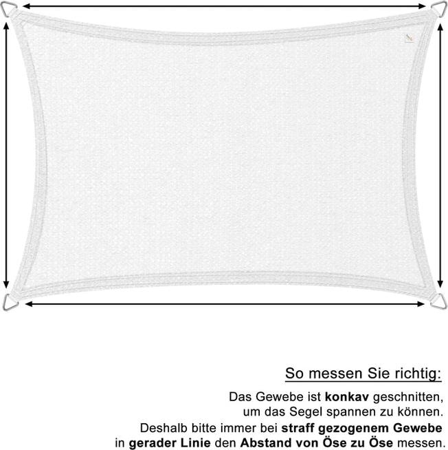 Actual product image Swisshandel24 Sun sail waterproof rectangle 2x5m, sand (2 x 5 m)