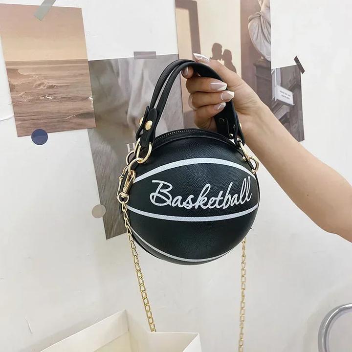 Actual product image Only-Bags.Store Interessante Basketballtasche aus Leder in Form eines Balls, Geldbörsen für Teenager