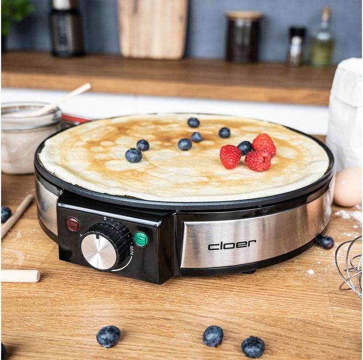 Image du produit Cloer 6630 Crêpière 2 crêpe(s), acier inoxydable