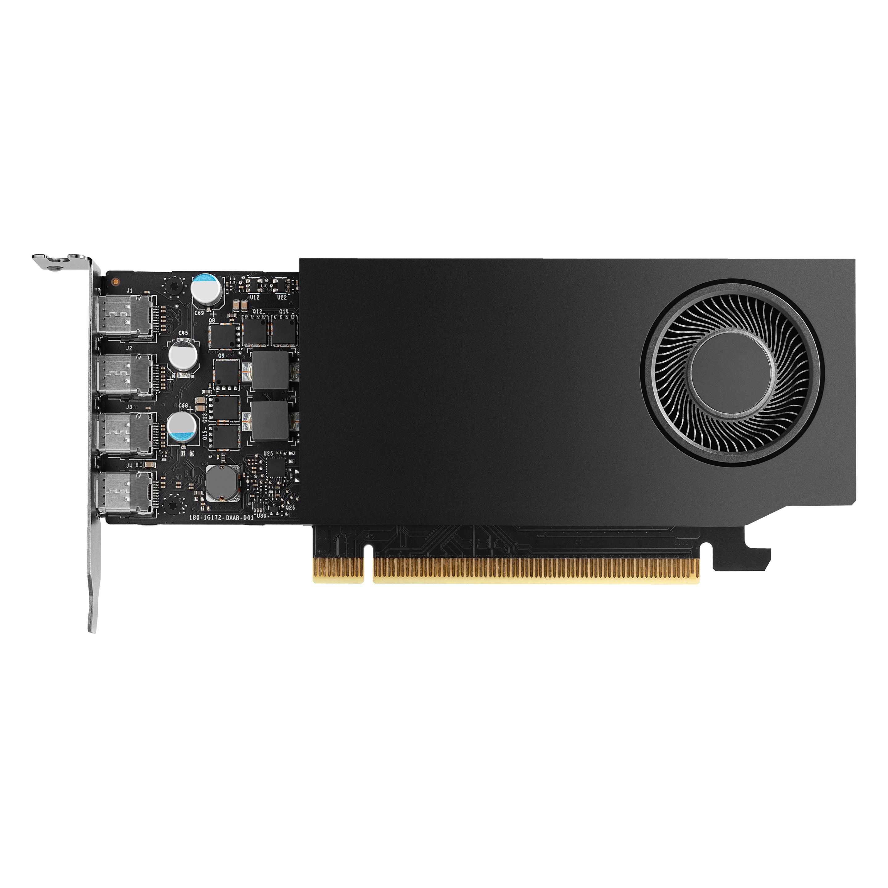 HP NVIDIA PH x4xx 3mDP (4 GB, GDDR6), Grafikkarte, Schwarz