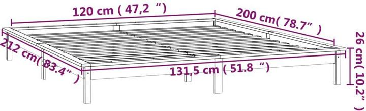 Image du produit vidaXL Bettgestell (120 x 200 cm)