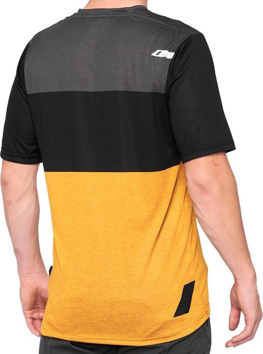 Produktbild 100% Herren Airmatic T-Shirt, Schwarz/Gelb, XL (XL)
