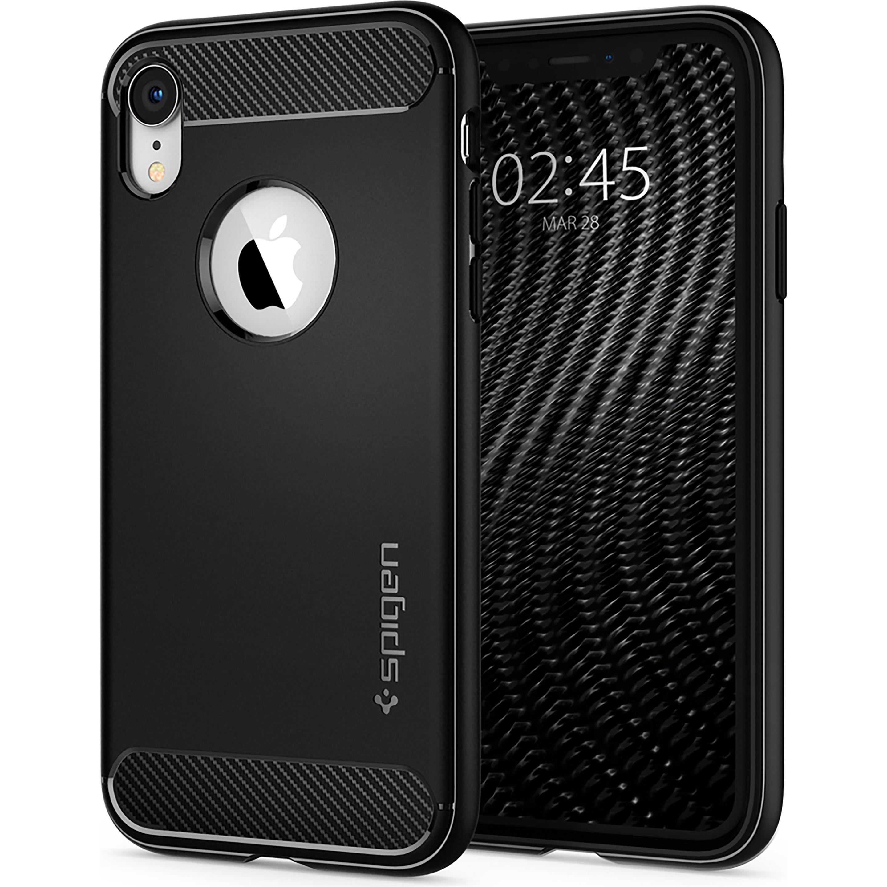 Spigen Rugged Armor (Apple iPhone XR), Smartphone Hülle, Schwarz