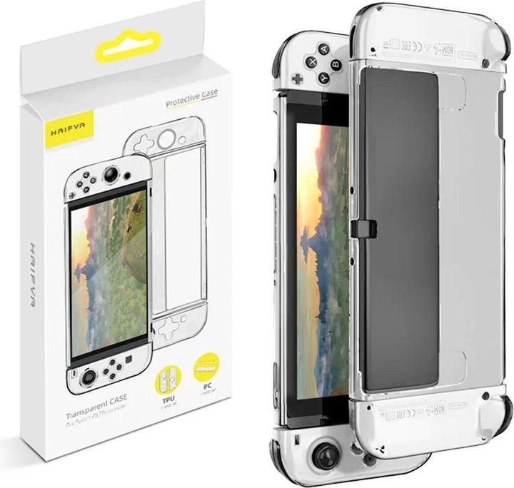 Actual product image König Design Protective cover for Nintendo Switch OLED Case Cover 360 degree Case Transparent New (Switch OLED)