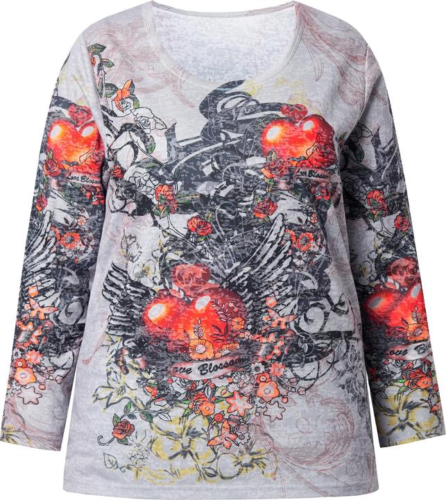 Actual product image Angel of Style T-Shirt, A-Linie, Flügel-Herz-Motiv, Langarm (52)