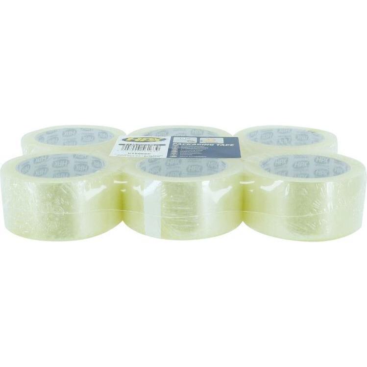 HPX, Klebeband, Packaging tape flatpack 6 rolls - transparent 50mm x 66m (50 mm)
