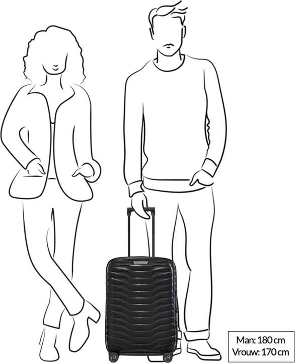 Actual product image Samsonite Trolley Proxis Spinner 55 Expandable (44 l)