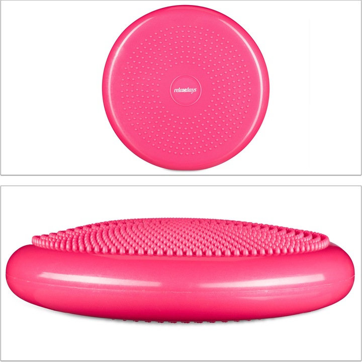 Image du produit Relaxdays Disque d'équilibre de 33 cm avec pompe à air