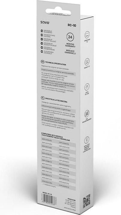 Image du produit Savio RC-10 (Télécommande universelle, Infrarouge)