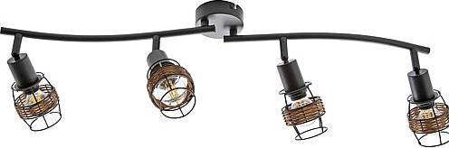 Image du produit Nino Leuchten 82340408Lampes 'Malik' fil avec rotin 4flg noir (E14)