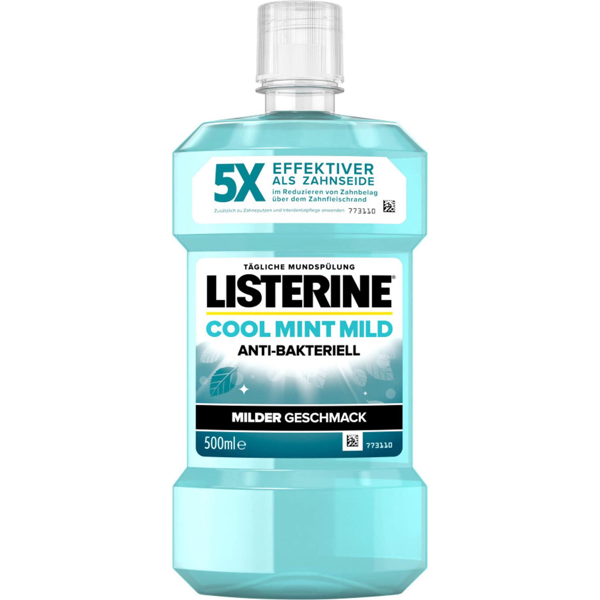 Listerine, Mundspülung, Cool Mint Mild (500 ml, Mundspülung)