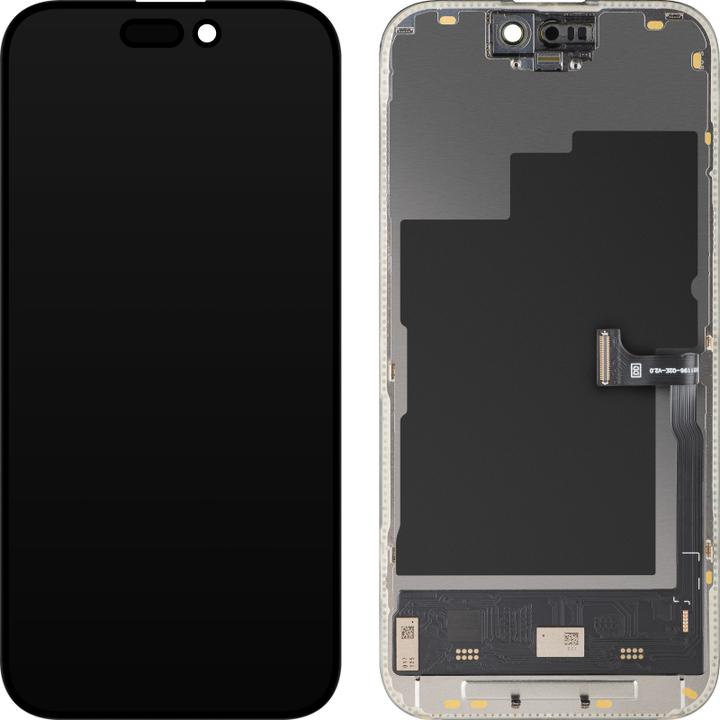 Produktbild MP Display Unit f?r iPhone 15 Pro, Soft OLED FHD 120Hz IC Movable Version, Aftermarket, Black (Apple iPhone 15 Pro)