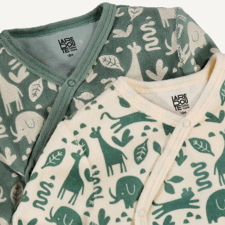 Actual product image La Redoute Collections 2er-Set einteilige Pyjamas aus Samt (68)