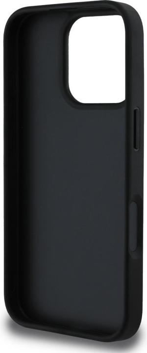Produktbild Guess Hardcase PU Grained Hot Stamp 4G Triangle Metal Case for iPhone 16 Pro 6,3" Black (Apple iPhone 16 Pro)