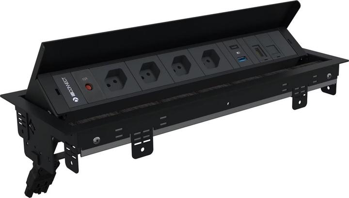 Actual product image IB Connect BOX+CUBOBOX Frame L6 4x Type 13 1x USB-A/C 1x RJ45 1x HDMI bw (4x, HDMI, RJ45, Type 13)