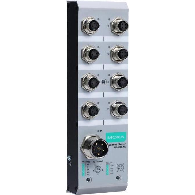 Moxa ToughNet TN-5308-MV - Switch - unmanaged, Netzwerk Switch, Grau