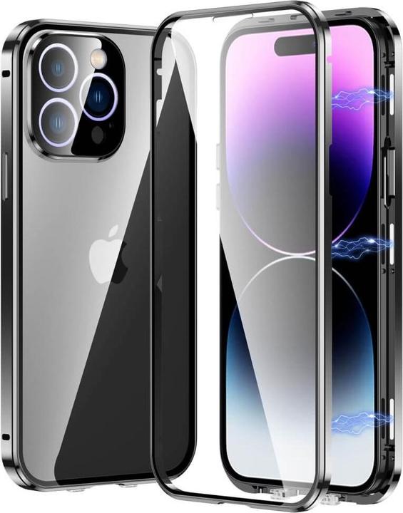 Image du produit Cover-Discount iPhone 15 Pro - Étui magnétique avec verre blindé noir (Apple iPhone 15 Pro)