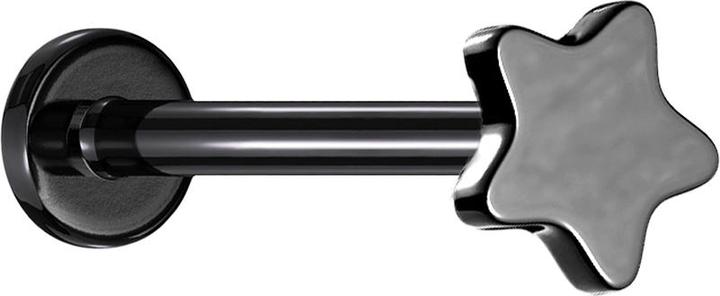 Image du produit Star Piercing Micro Labret femelle noir étoile (sans laiton, Titane)