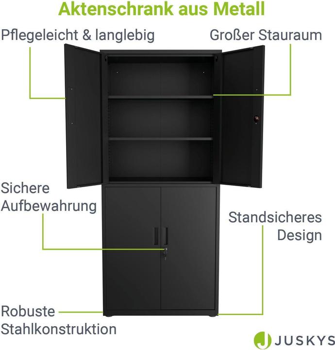 Produktbild Juskys Aktenschrank (80 x 40 x 180 cm)